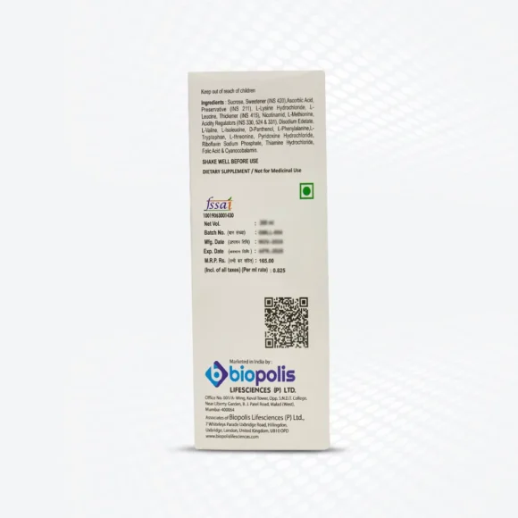 AMINTIK Syrup 200ML Back 1 580x580