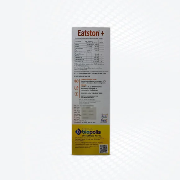 Eatston® Syrup 200ML bACK 580x580