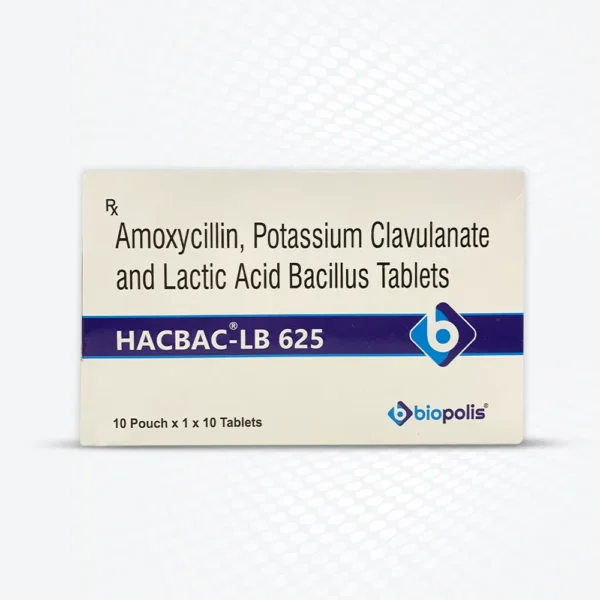 HACBAC-LB 625 Tablets 10 Pouch1*10 Tablets