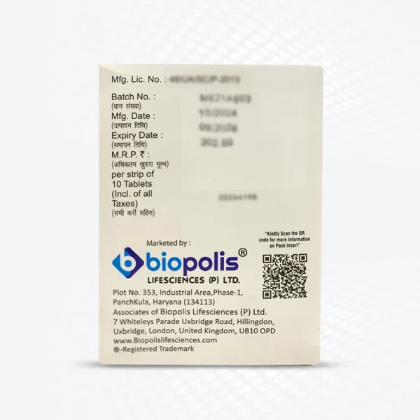 HACBAC-LB 625 Tablets 10 Pouch1*10 Tablets Back