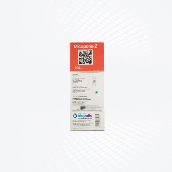 Micopolis-Z SYRUP 200ML Back
