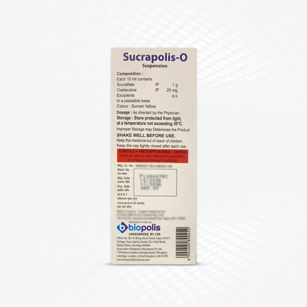 Sucrapolis-O Suspension 200ML Back